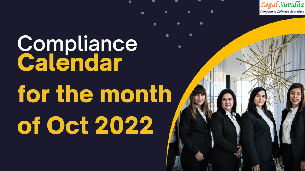 Compliance Calendar of October 2022